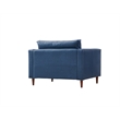 Crafters and Weavers Alessandra Modern Eco Leather Arm Chair in Blue
