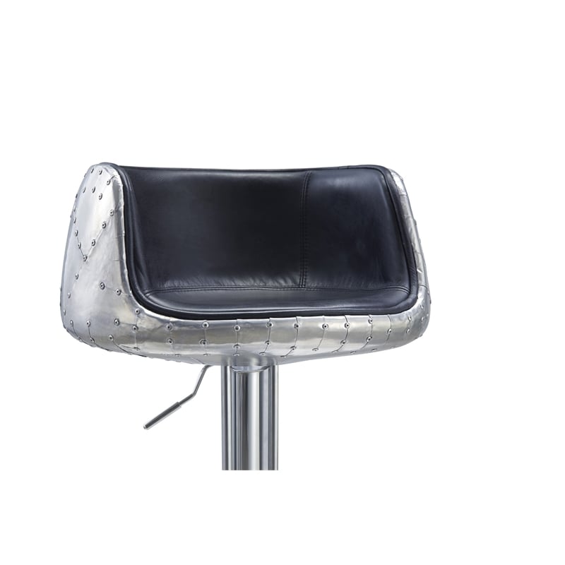 Crafters and Weavers Aviator Adjustable Height Bar Stool in Slate