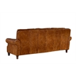 Crafters and Weavers English Rolled Arm Sofa in Light Brown Leather
