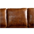 Crafters and Weavers English Rolled Arm Sofa in Light Brown Leather
