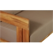 Crafters and Weavers Paradiso Outdoor Solid Teak Wood Sofa in Light Brown
