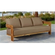 Crafters and Weavers Paradiso Outdoor Solid Teak Wood Sofa in Light Brown