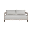 Crafters and Weavers Paradiso Outdoor Solid Teak Wood Love Seat in Gray