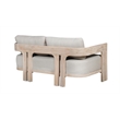 Crafters and Weavers Paradiso Outdoor Solid Teak Wood Love Seat in Gray
