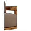 Crafters and Weavers Eclipse Outdoor Solid Teak Wood Sofa in Light Brown
