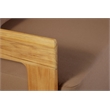 Crafters and Weavers Eclipse Outdoor Solid Teak Wood Sofa in Light Brown
