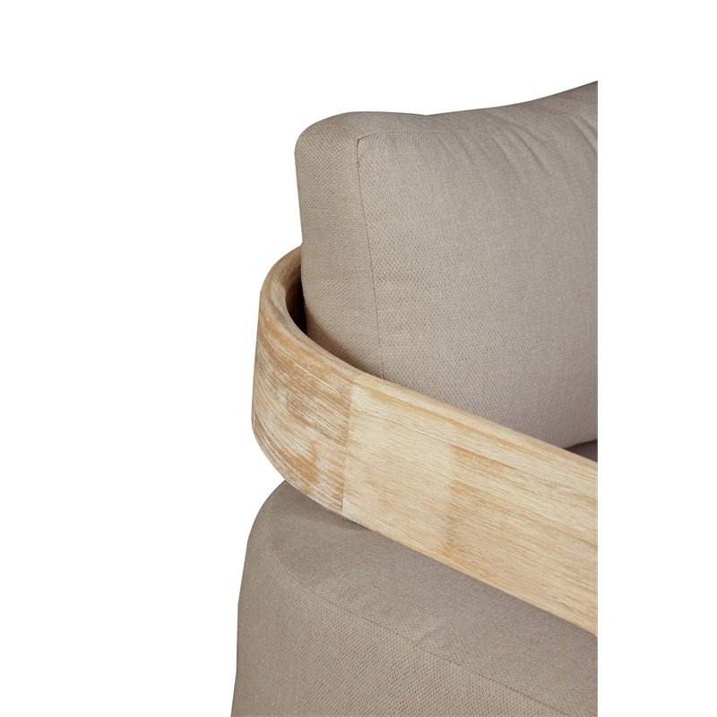 Crafters and Weavers Eclipse Outdoor Solid Teak Wood Sofa Natural Look in Gray