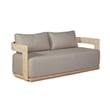 Crafters and Weavers Eclipse Outdoor Solid Teak Wood Love seat Natural in Gray