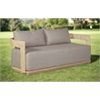 Crafters and Weavers Eclipse Outdoor Solid Teak Wood Love seat Natural in Gray