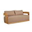 Crafters and Weavers Eclipse Outdoor Solid Teak Wood Love seat in Light Brown