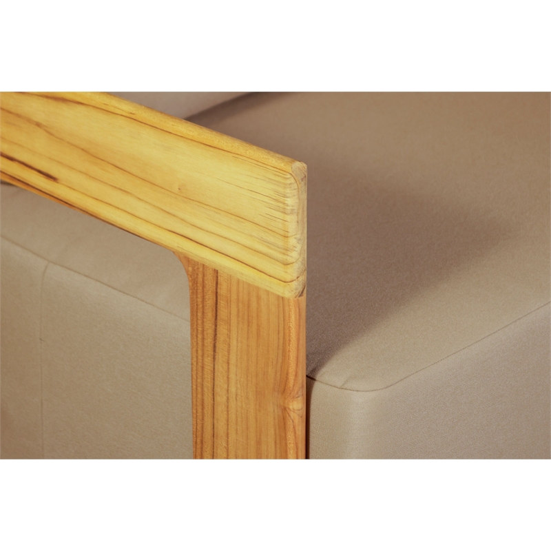 Crafters and Weavers Eclipse Outdoor Solid Teak Wood Chair in Light Brown