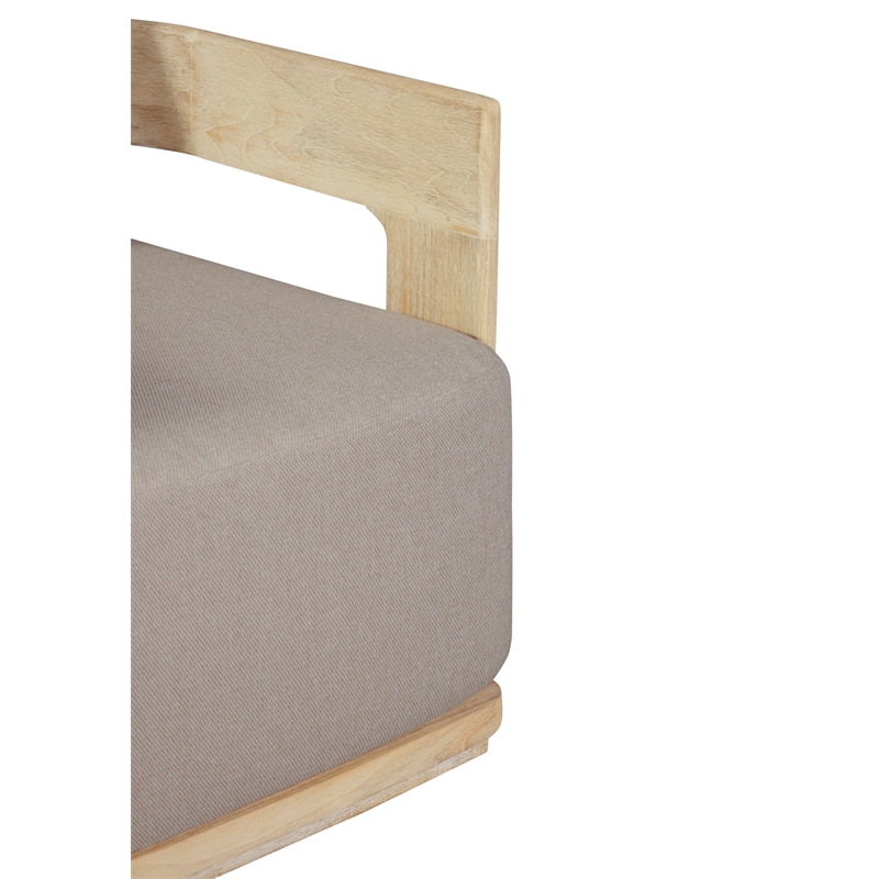 Crafters and Weavers Eclipse Outdoor Solid Teak Wood Chair Natural Look in Gray