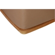 Crafters and Weavers Eclipse Outdoor Solid Teak Wood Ottoman in Light Brown
