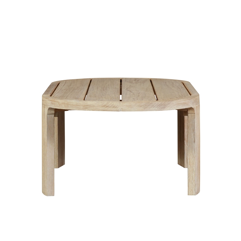 Crafters and Weavers Eclipse Outdoor Solid Teak Wood Natural Look Coffee Table