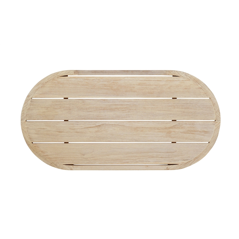 Crafters and Weavers Eclipse Outdoor Solid Teak Wood Natural Look Coffee Table