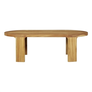Crafters and Weavers Eclipse Outdoor Solid Teak Wood Coffee Table