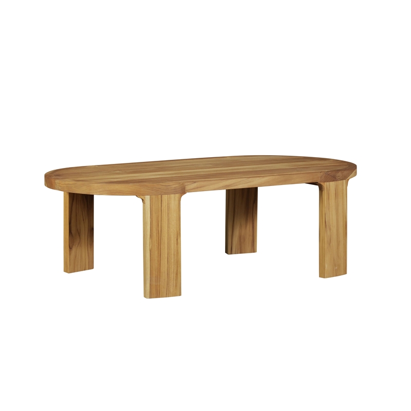Crafters and Weavers Eclipse Outdoor Solid Teak Wood Coffee Table