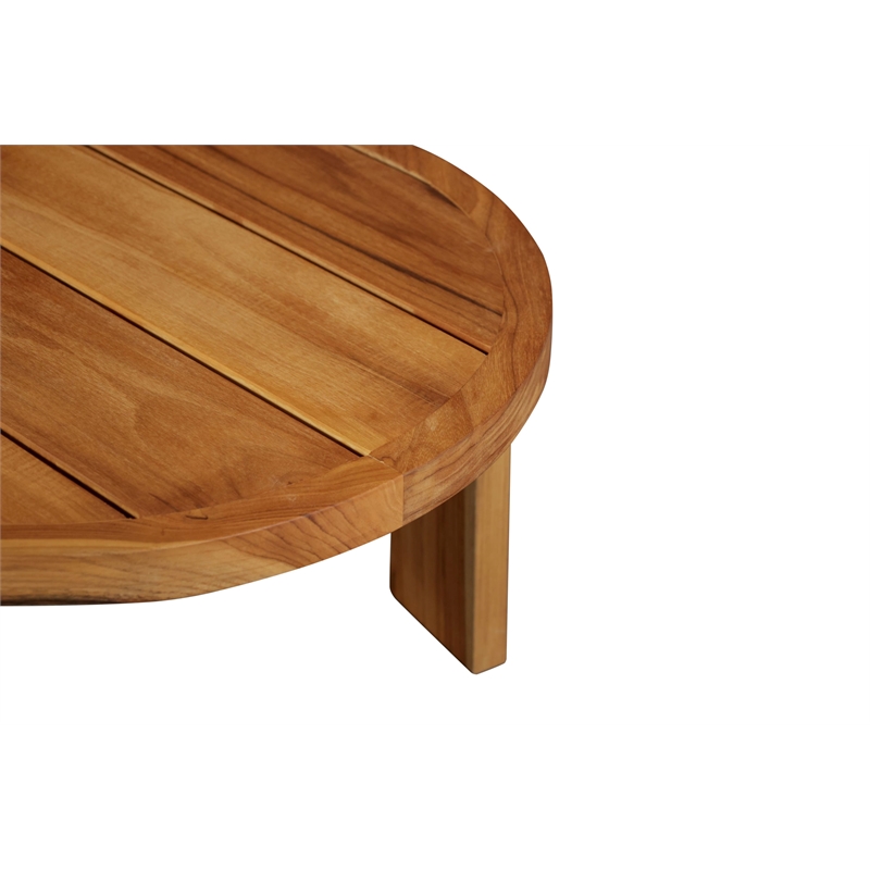 Crafters and Weavers Eclipse Outdoor Solid Teak Wood Coffee Table