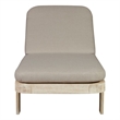 Crafters and Weavers Eclipse Outdoor Solid Teak Wood Sun Lounger in Grey