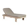 Crafters and Weavers Eclipse Outdoor Solid Teak Wood Sun Lounger in Grey