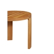 Crafters and Weavers Eclipse Outdoor Solid Teak Wood End Table in Natural