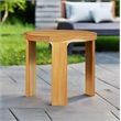 Crafters and Weavers Eclipse Outdoor Solid Teak Wood End Table in Natural