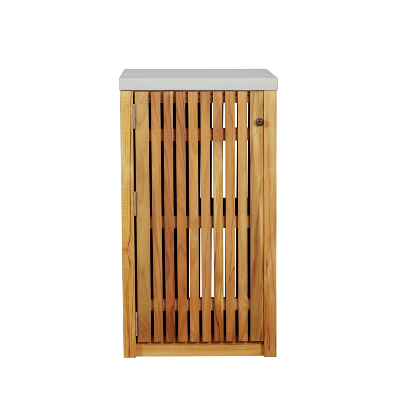 Crafters and Weavers Eclipse Outdoor Solid Teak Wood Cabinet in Natural