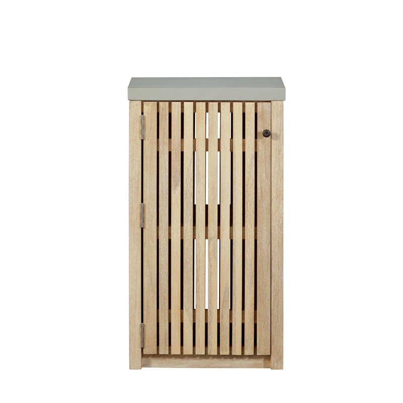 Crafters and Weavers Eclipse Outdoor Solid Teak Natural Look Wood Cabinet