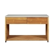 Crafters and Weavers Eclipse Outdoor Solid Teak Wood Kitchen Island in Natural