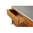Crafters and Weavers Eclipse Outdoor Solid Teak Wood Kitchen Island in Natural