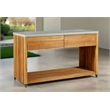 Crafters and Weavers Eclipse Outdoor Solid Teak Wood Kitchen Island in Natural