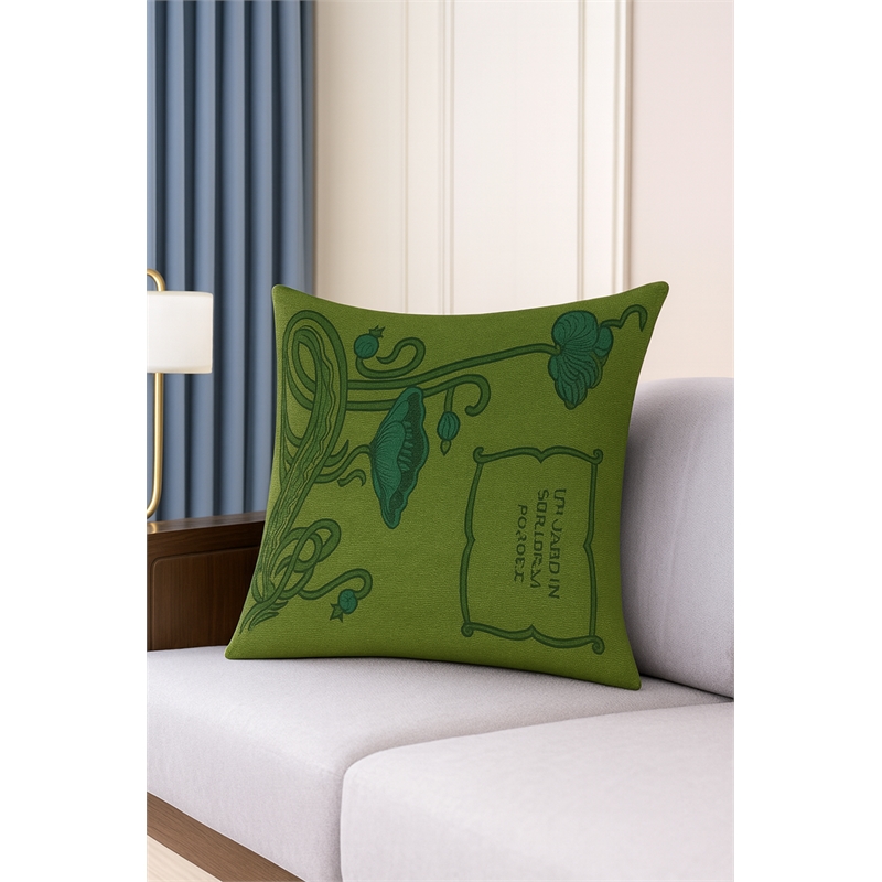 Exquisite Luxury Arts & Crafts Sofa Cushion Cover + Insert in Multi Color