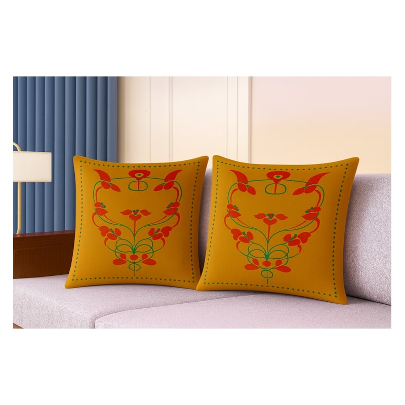 Exquisite Luxury Arts & Crafts Sofa Cushion Cover + Insert in Multi Color