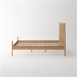 Isabella Mid Century Solid White Oak Bedroom Set (Queen Bed + 2 Nightstands)