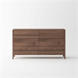 Crafters and Weavers Isabella Mid Century Solid Black Walnut Queen Bedroom Set