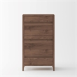 Crafters and Weavers Isabella Mid Century Solid Black Walnut Queen Bedroom Set