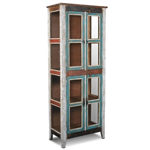 Crafters and Weavers La Boca China Cabinet - 30&quotW in Multi Color