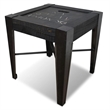 Crafters and Weavers City Cross Bar End Table in New York Black