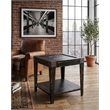 Crafters and Weavers City Cross Bar End Table in New York Black