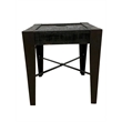 Crafters and Weavers City Cross Bar End Table in New York Black