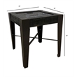 Crafters and Weavers City Cross Bar End Table in New York Black