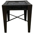 Crafters and Weavers City Cross Bar End Table in New York Black