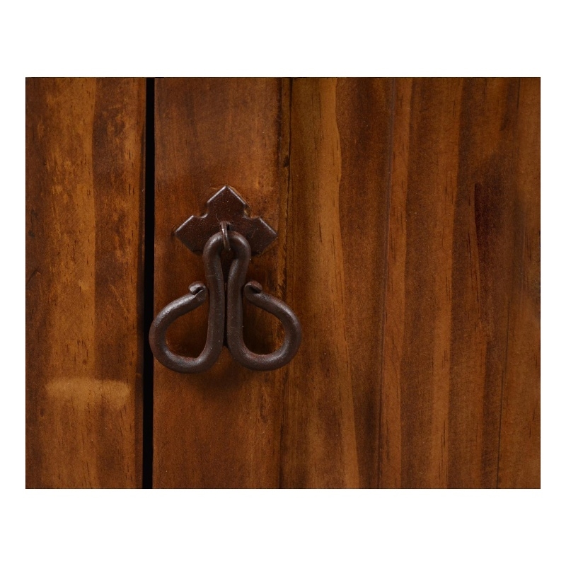 Crafters and Weavers Montclare 1 Door-Drawer Nightstand in Brown (Set of 2)