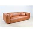 Crafters and Weavers Genavive Top Grain Leather Sofa in Tan