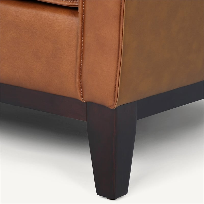 Samhara Top Grain Leather Sofa in Chestnut