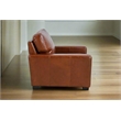 Crafters and Weavers Claudette Top Grain Leather Arm Chair in Chestnut