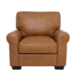 Crafters and Weavers Florentine Leather Arm Chair in Tan