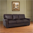 Crafters and Weavers Florentine Top Grain Leather Sofa in Brown