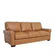 Crafters and Weavers Florentine Top Grain Leather Sofa in Tan