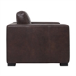 Crafters and Weavers Argento Top Grain Leather Arm Chair in Brown